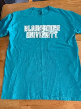 Champion Teal Bloomsburg University Short Sleeve Tee - White Print